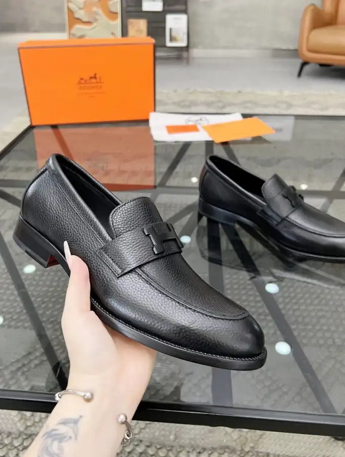 hype Hermes Leather Shoes