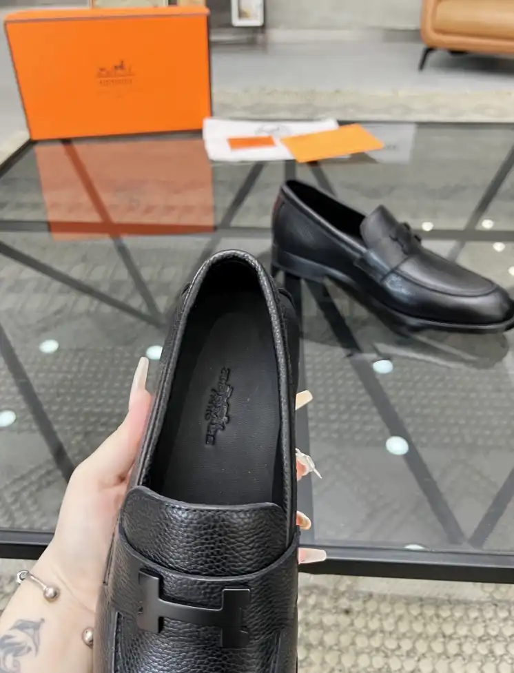 hype Hermes Leather Shoes