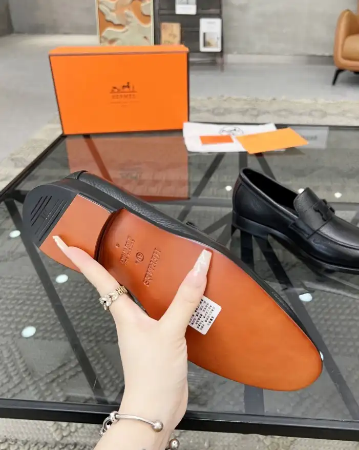 hype Hermes Leather Shoes