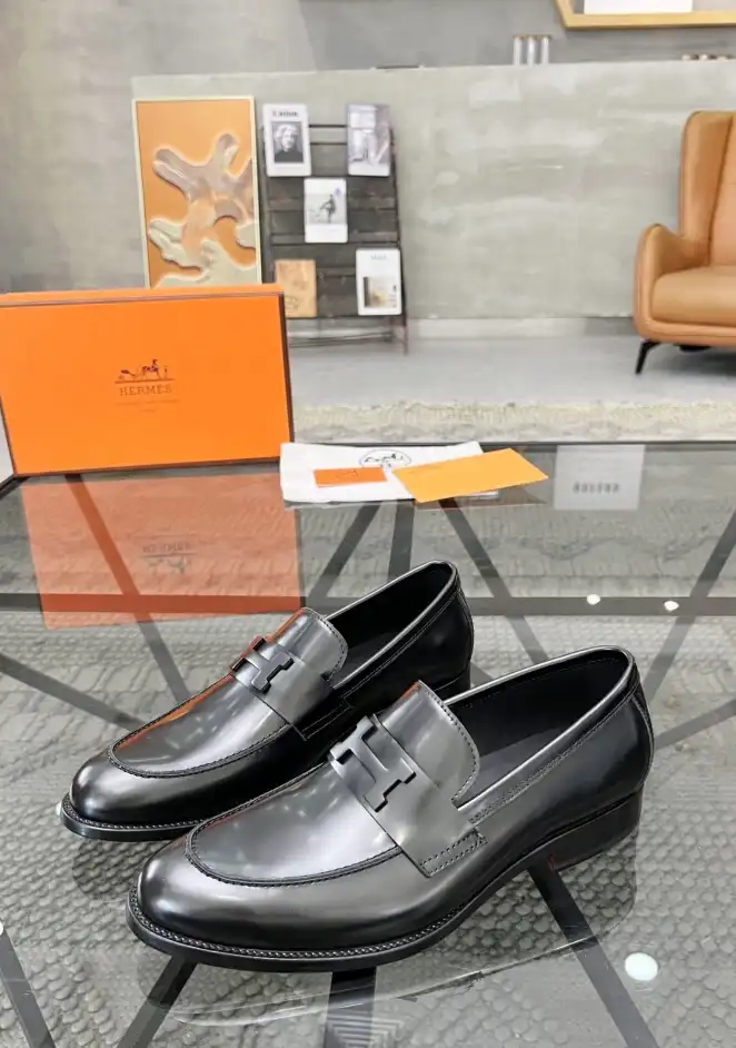 hype Hermes Leather Shoes