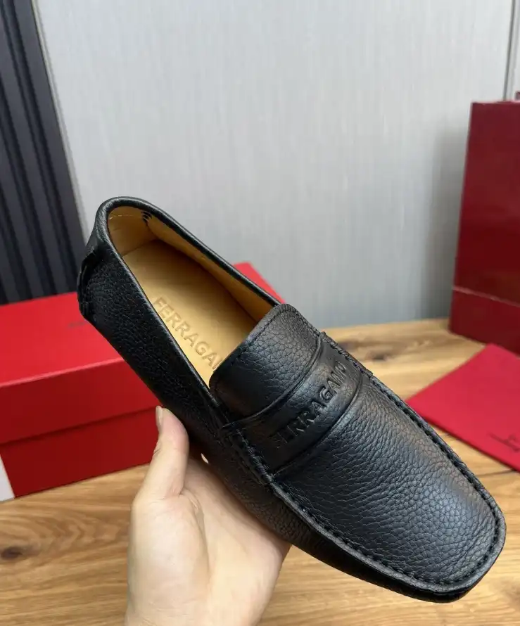 hype Ferragamo Leather Shoes