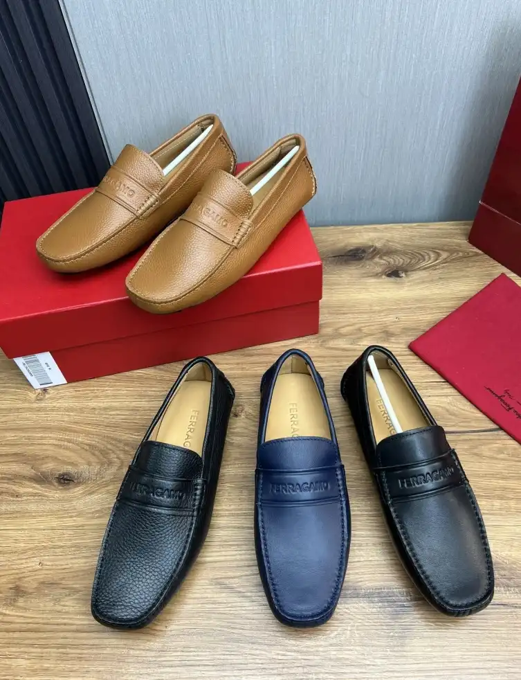 hype Ferragamo Leather Shoes