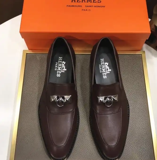 hype Hermes Leather Shoes