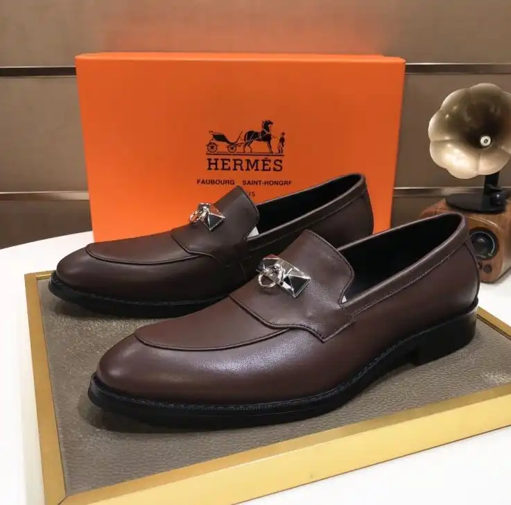 hype Hermes Leather Shoes