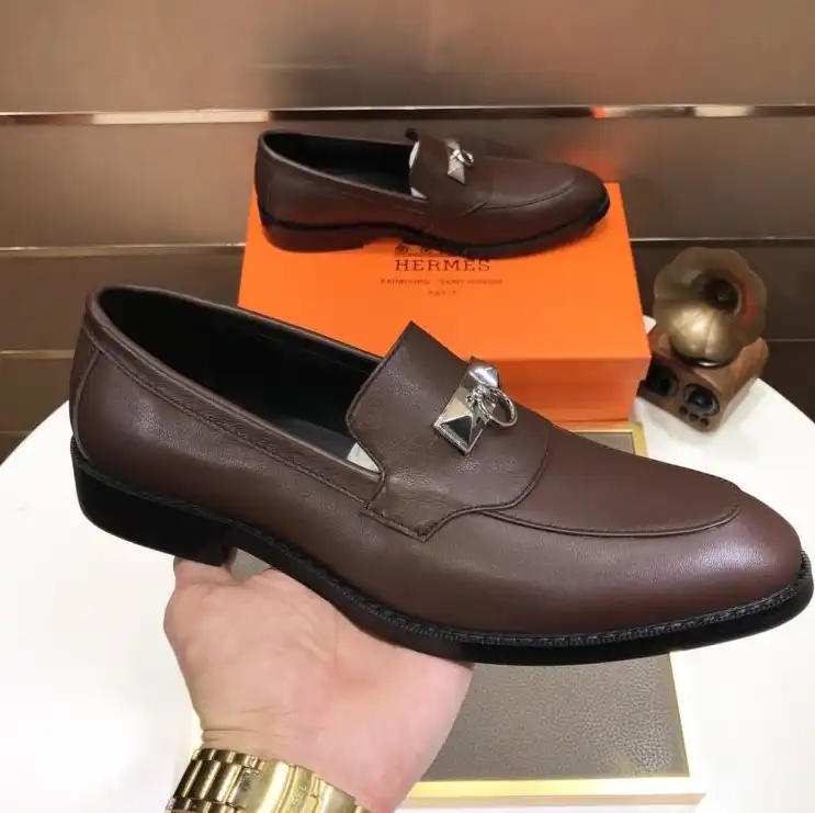 hype Hermes Leather Shoes