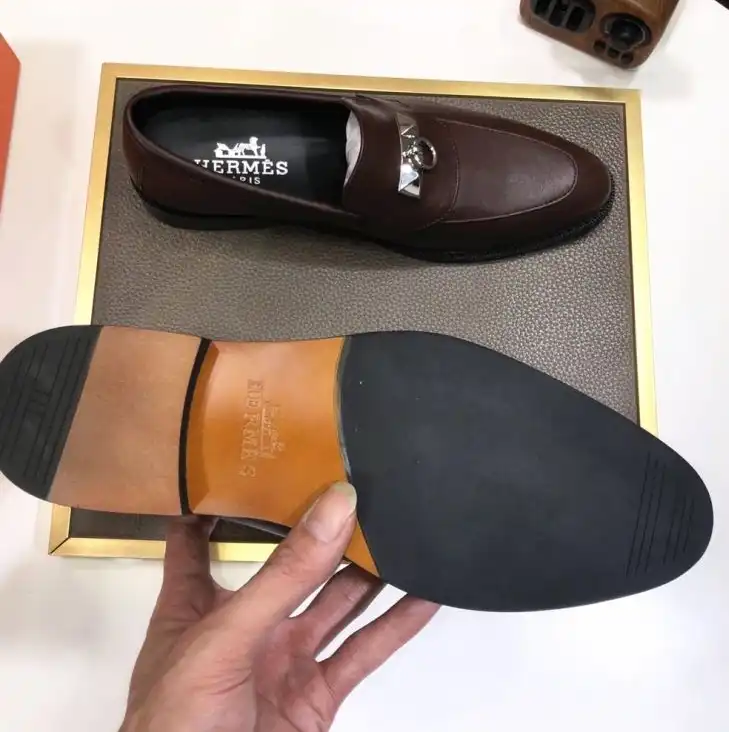 hype Hermes Leather Shoes