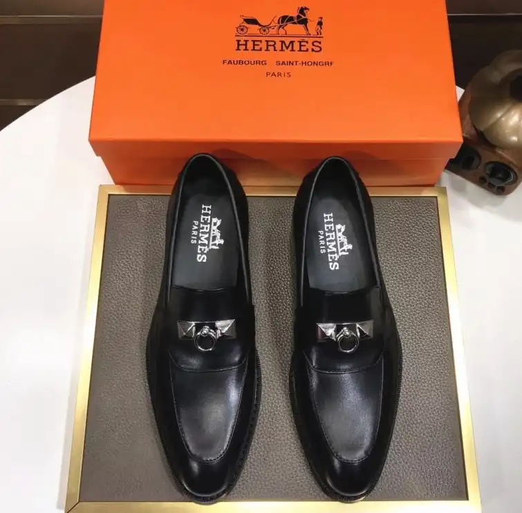 hype Hermes Leather Shoes