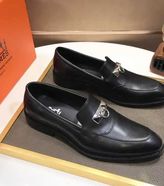 hype Hermes Leather Shoes