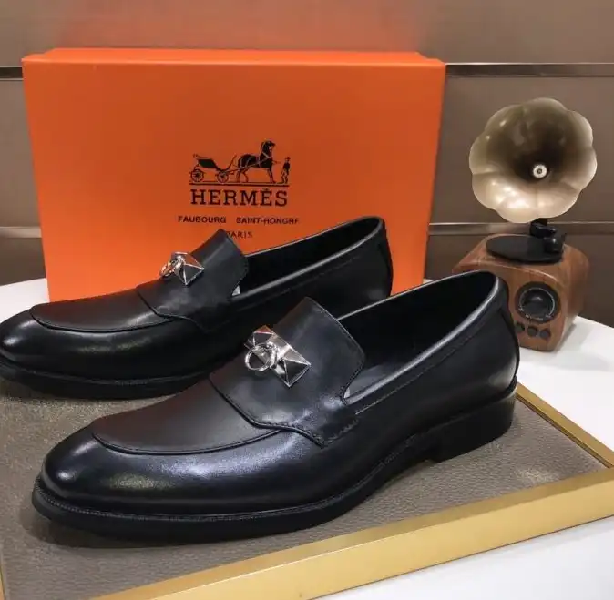 hype Hermes Leather Shoes