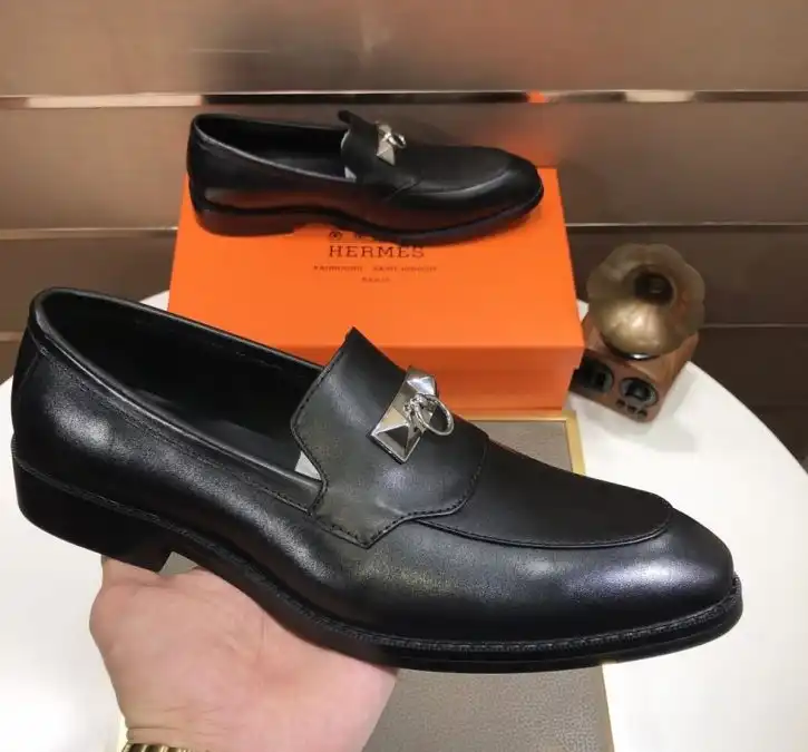 hype Hermes Leather Shoes