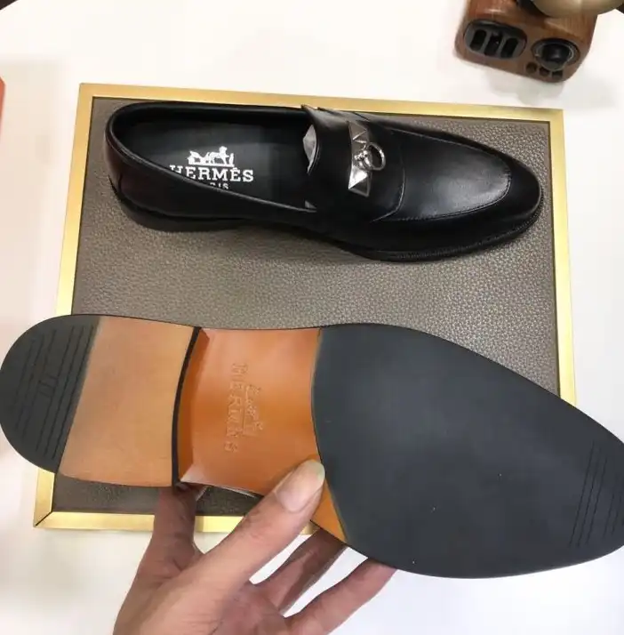 hype Hermes Leather Shoes