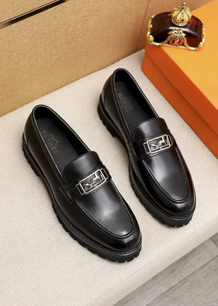 hype Hermes Leather Shoes