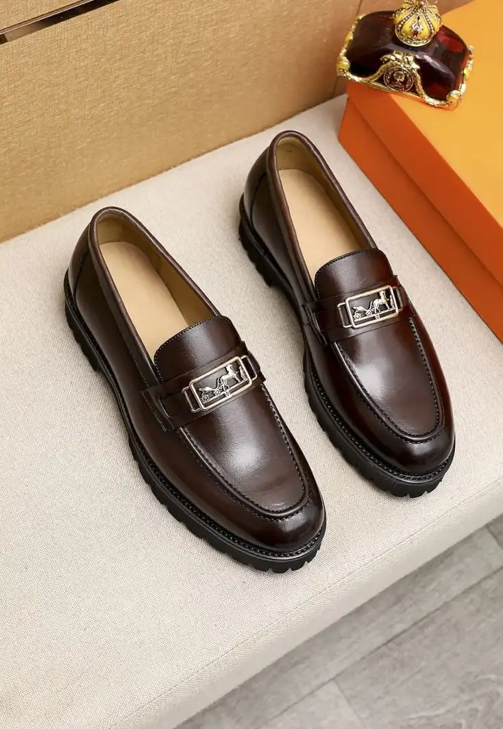 hype Hermes Leather Shoes