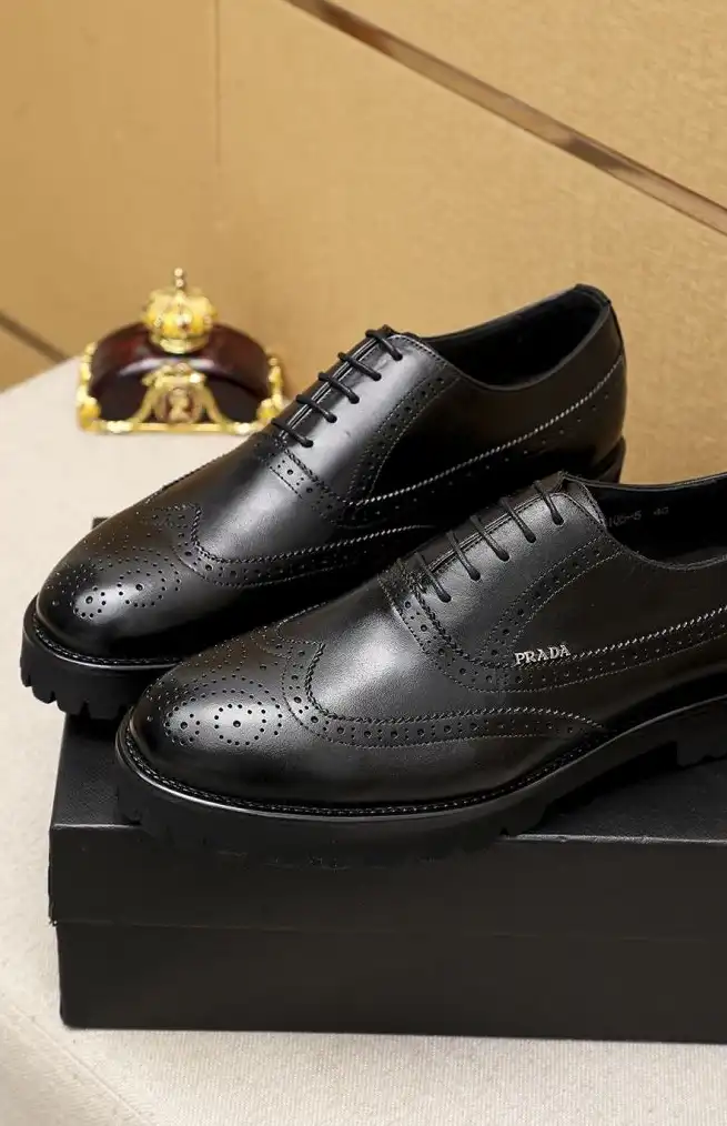 hype Prada Leather Shoes