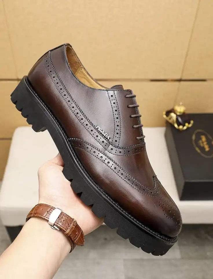 hype Prada Leather Shoes