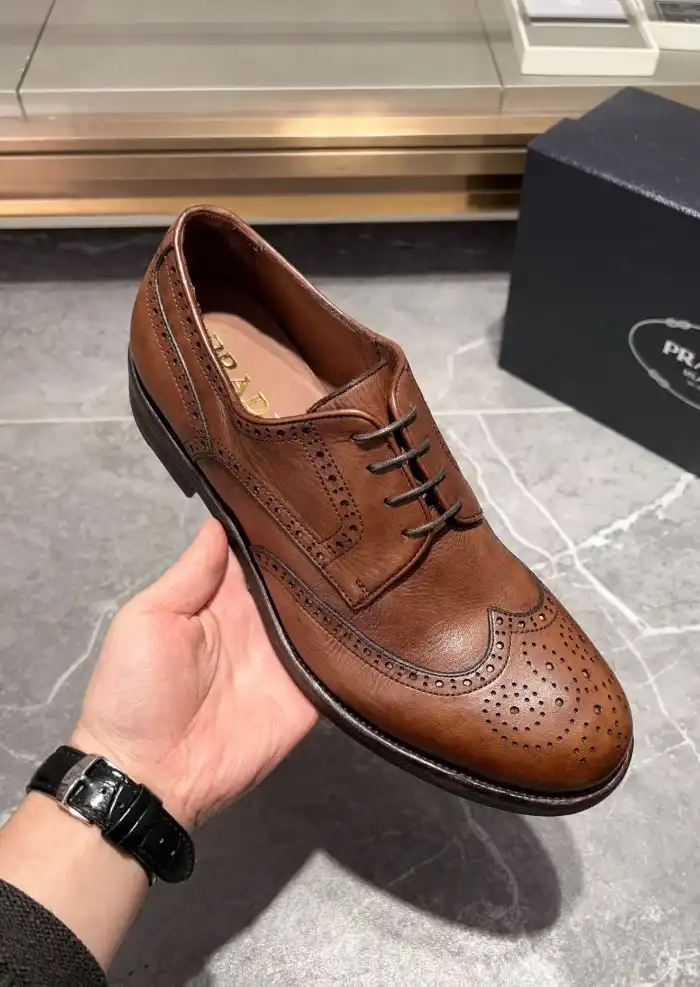 hype Prada Leather Shoes