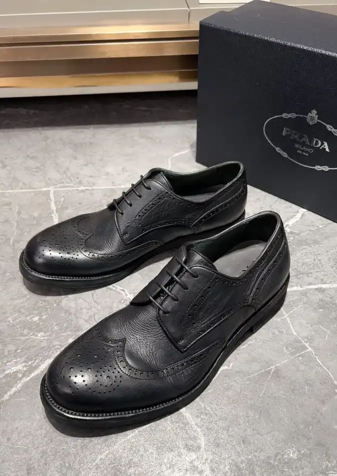 hype Prada Leather Shoes