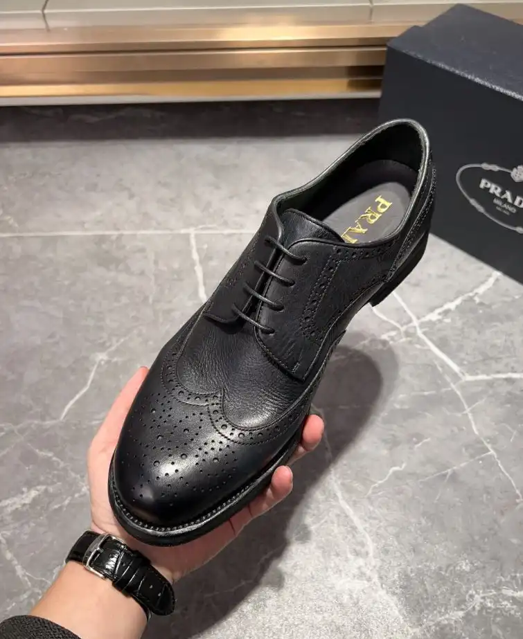 hype Prada Leather Shoes