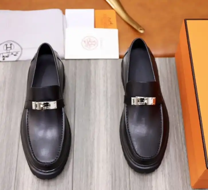 hype Hermes Leather Shoes