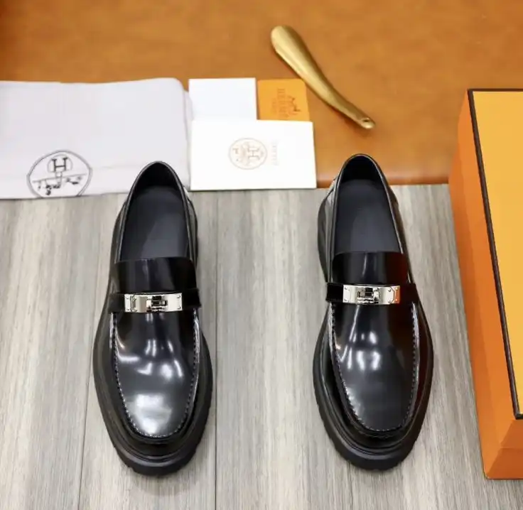 hype Hermes Leather Shoes