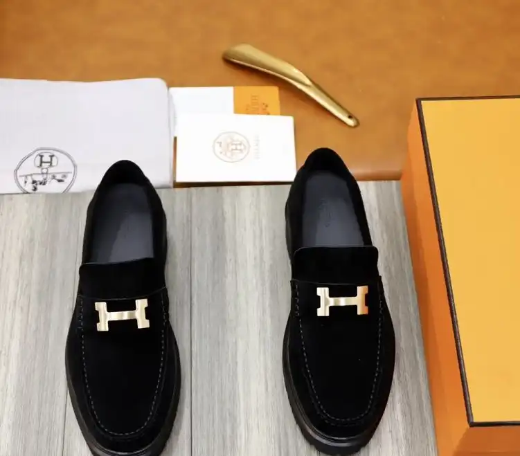 hype Hermes Leather Shoes