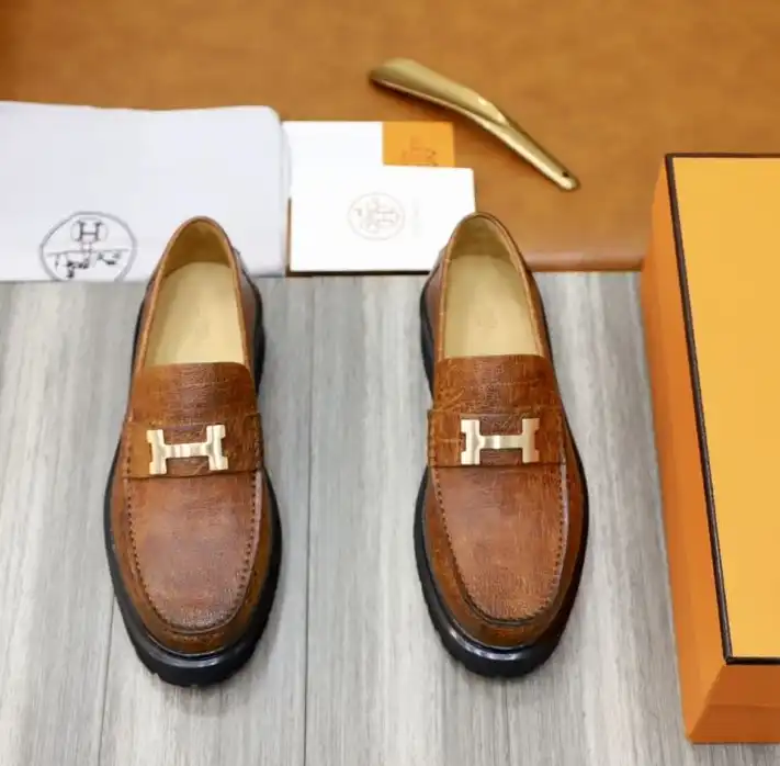 hype Hermes Leather Shoes