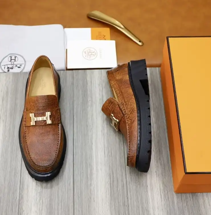 hype Hermes Leather Shoes