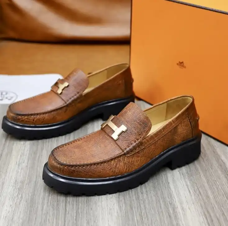 hype Hermes Leather Shoes