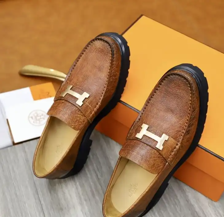 hype Hermes Leather Shoes