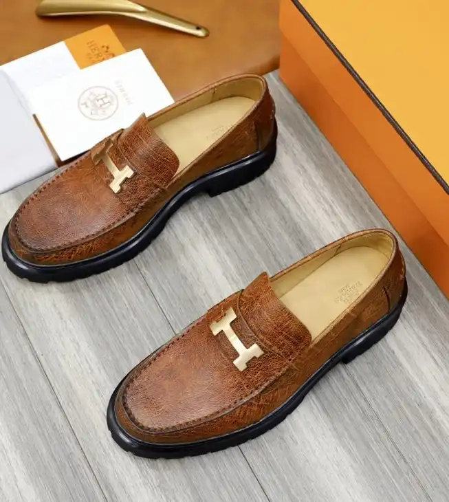 hype Hermes Leather Shoes