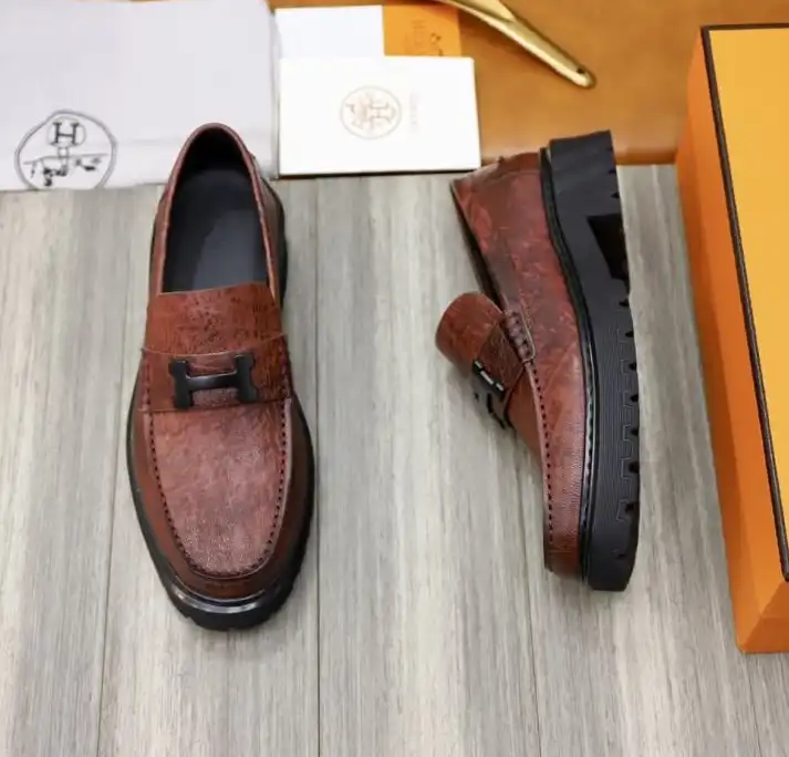 hype Hermes Leather Shoes