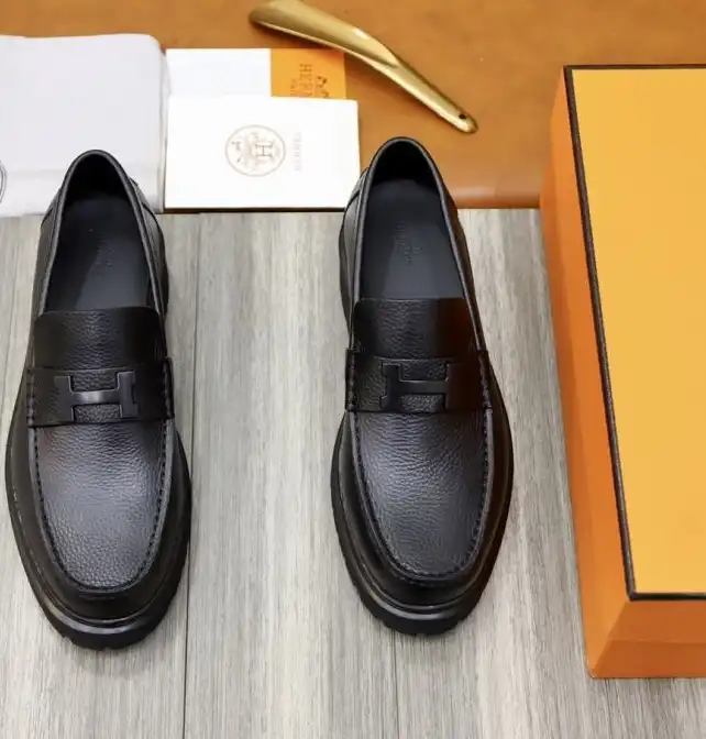 hype Hermes Leather Shoes