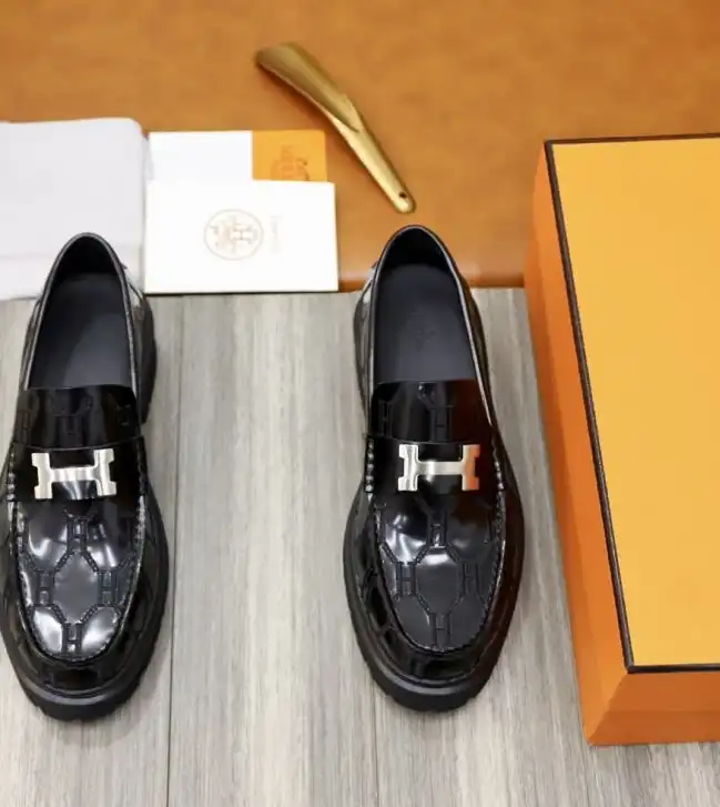 hype Hermes Leather Shoes