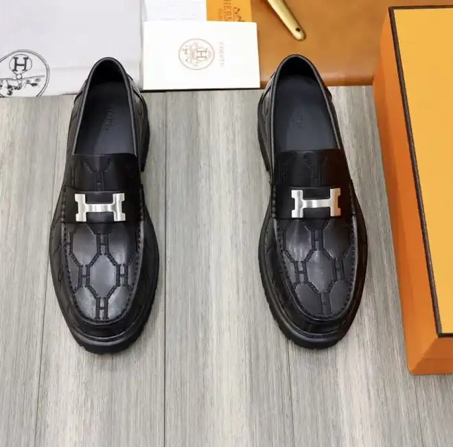 hype Hermes Leather Shoes