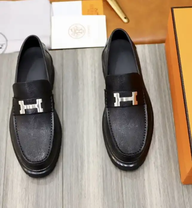 hype Hermes Leather Shoes