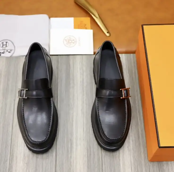 hype Hermes Leather Shoes