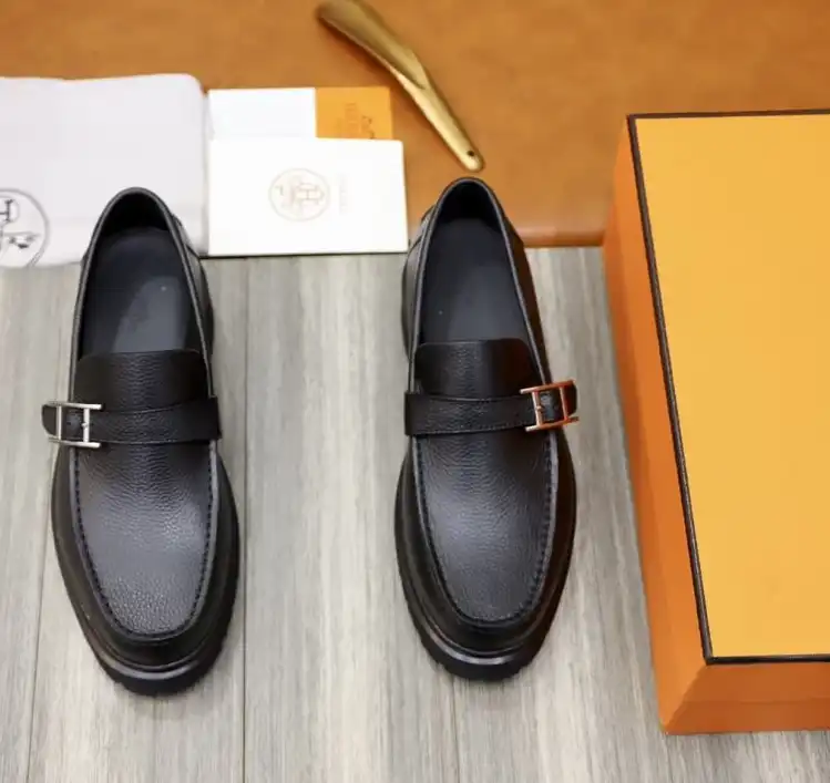 hype Hermes Leather Shoes