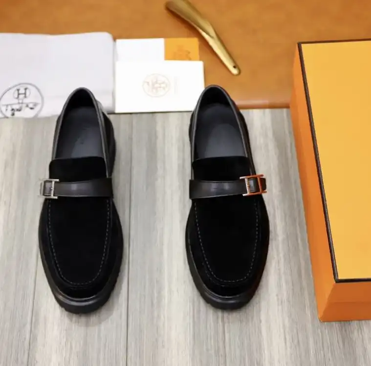 hype Hermes Leather Shoes