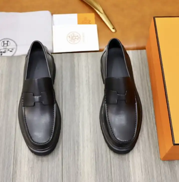 hype Hermes Leather Shoes