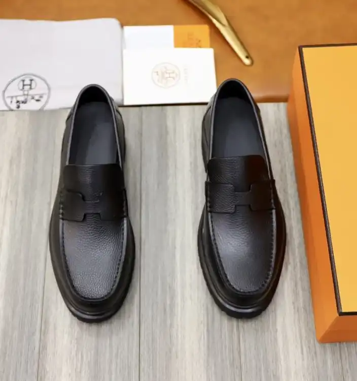 hype Hermes Leather Shoes