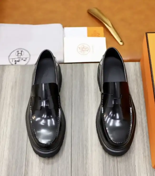 hype Hermes Leather Shoes