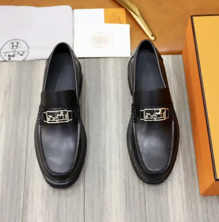 hype Hermes Leather Shoes