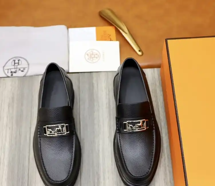 hype Hermes Leather Shoes