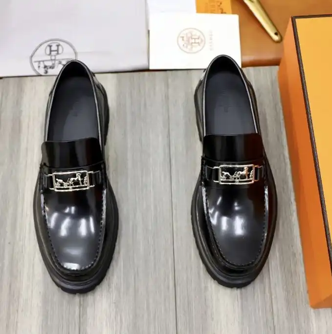 hype Hermes Leather Shoes