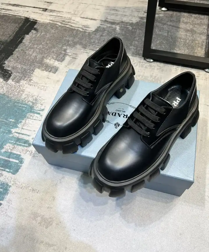 hype Prada Leather Shoes