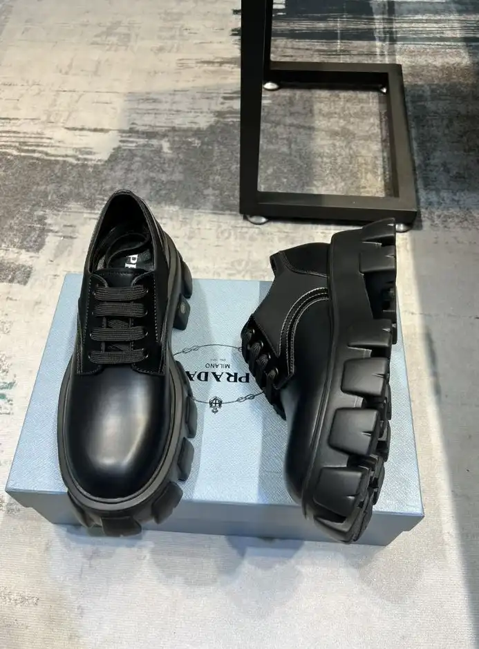 hype Prada Leather Shoes