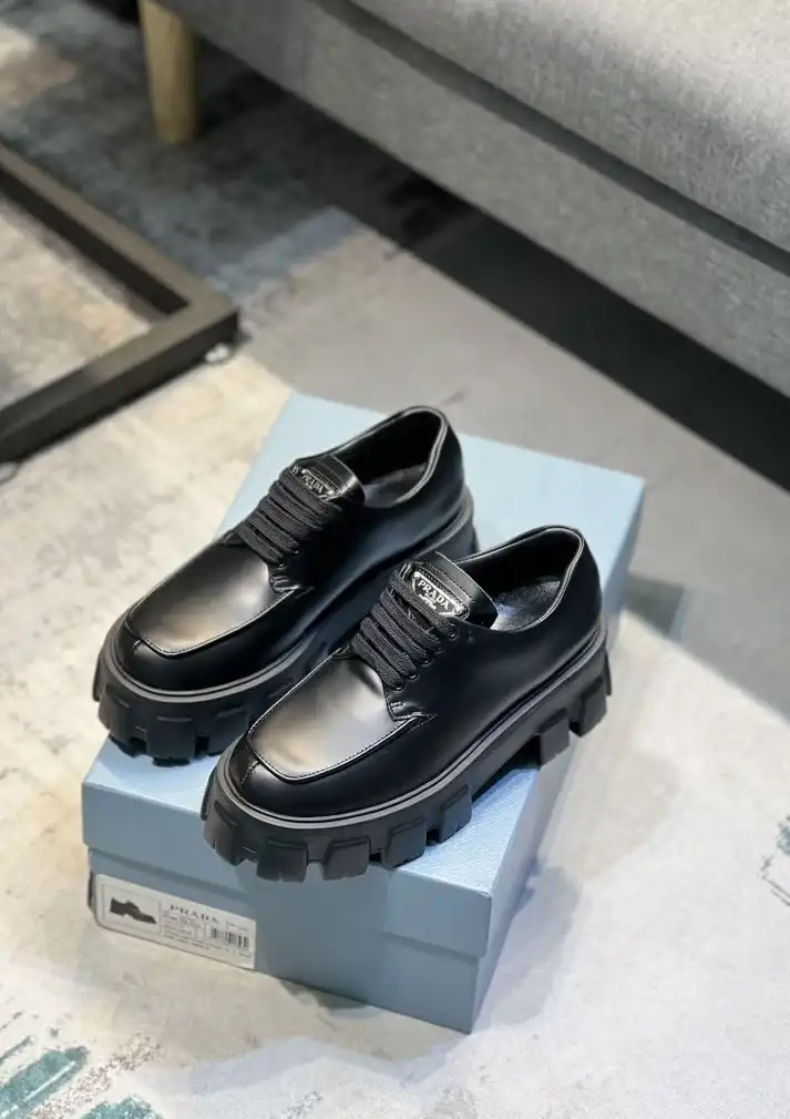 hype Prada Leather Shoes