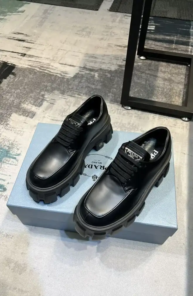 hype Prada Leather Shoes