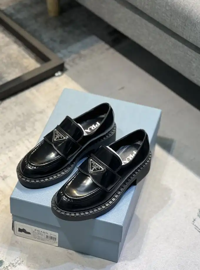 hype Prada Leather Shoes