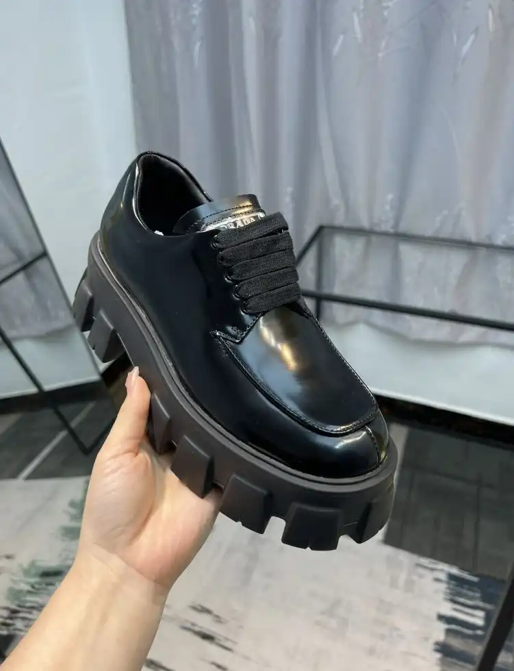 hype Prada Leather Shoes